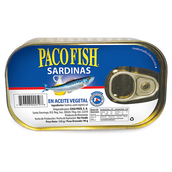 Sardinas Planas en Aceite Vegetal