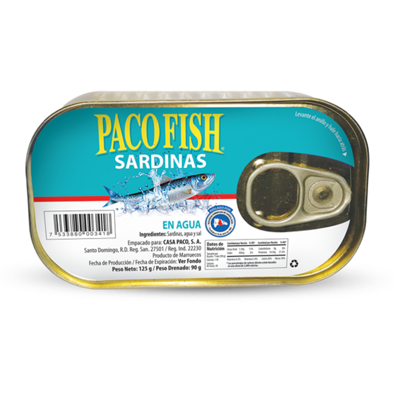Sardinas Planas en Agua