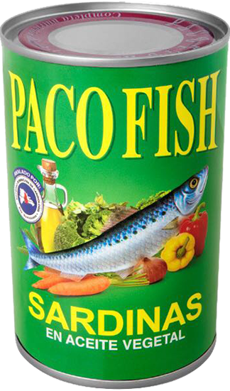 Sardinas PACO FISH en Aceite Vegetal 15 oz