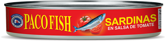 Sardinas PACO FISH Oval en Salsa de Tomate 15 oz