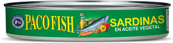 Sardinas PACO FISH Oval en Aceite Vegetal 15 oz